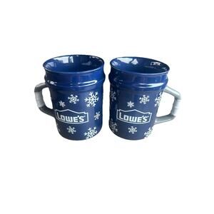 2 Limited Edition Lowe’s Bucket Ceramic Coffee Mug Cup Holiday 2025 NEW
